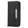 2 az egyben levehető műbőrből készült flip cover védőtok Apple iPhone XS / iPhone X - fekete