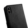 2 az egyben levehető flip cover védőtok Apple iPhone XS / iPhone X - fekete