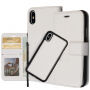2 az egyben levehető flip cover védőtok Apple iPhone XS / iPhone X - fehér