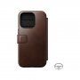 Nomad Leather Folio flip cover borító MagSafe -vel - iPhone 14 Pro - barna