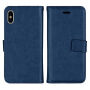 2 az egyben levehető flip cover védőtok Apple iPhone XS / iPhone X - sötétkék