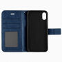 2 az egyben levehető flip cover védőtok Apple iPhone XS / iPhone X - sötétkék