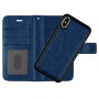 2 az egyben levehető flip cover védőtok Apple iPhone XS / iPhone X - sötétkék