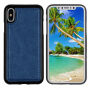 2 az egyben levehető flip cover védőtok Apple iPhone XS / iPhone X - sötétkék