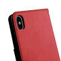 2 az egyben levehető flip cover védőtok Apple iPhone XS / iPhone X - piros