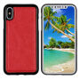 2 az egyben levehető flip cover védőtok Apple iPhone XS / iPhone X - piros