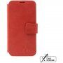 FIXED ProFit bőr flip cover tok - iPhone 14 - piros