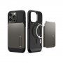 Spigen Slim Armor tartós tok állvánnyal és MagSafe -vel - iPhone 14 Pro Max - szürke