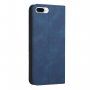 Bőr flip cover tok mintával - iPhone 7 Plus / 8 Plus - sötétkék
