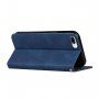 Bőr flip cover tok mintával - iPhone 7 Plus / 8 Plus - sötétkék