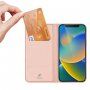 DUX DUCIS flip cover borító - iPhone 14 - rózsaszín-arany