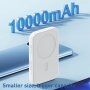 Usams powerbank / külső akkumulátor MagSafe -vel vezeték nélküli töltéssel USB-C porttal - 10 000 mAh - fehér