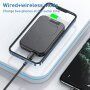 Usams powerbank / külső akkumulátor MagSafe -vel vezeték nélküli töltéssel USB-C porttal - 10 000 mAh - fehér