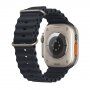 Szilikon óceán szíj - Apple Watch Ultra 49mm / 46mm / 45mm / 44mm / 42mm - fekete