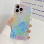 Kígyóbőr mintás tok - iPhone 13 - szivárvány