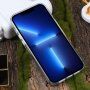Átlátszó márvány tok díszkövekkel - iPhone 14 Pro Max - fekete