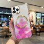 Átlátszó tok vízszínű mintával és MagSafe -vel - iPhone 14 Pro Max - rózsaszín
