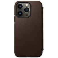 Nomad Leather Folio flip cover borító MagSafe -vel - iPhone 14 Pro Max - barna