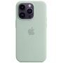Eredeti Apple szilikon tok MagSafe -vel - iPhone 14 Pro Max - fáskövirózsa kék