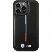 BMW M Tricolor Stripe tok - iPhone 14 Pro Max - fekete