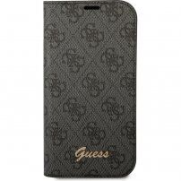 Guess 4G Metal Camera Outline flip cover tok - iPhone 14 Plus - fekete