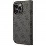 Guess 4G Metal Camera Outline flip cover tok - iPhone 14 Pro - fekete