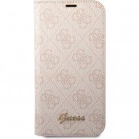 Guess 4G Metal Camera Outline flip cover tok - iPhone 14 Pro - rózsaszín