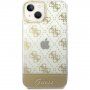 Guess Peony Glitter Script Logo tok - iPhone 14 - arany