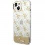 Guess Peony Glitter Script Logo tok - iPhone 14 - arany
