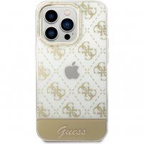 Guess Peony Glitter Script Logo tok - iPhone 14 Pro - arany