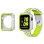 Védő szilikonos tok Apple Watch 38mm - fehér - zöld