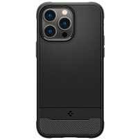 Spigen Rugged Armor tartós tok MagSafe -vel - iPhone 14 Pro - fekete