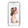 Védő tok transparens hátsó oldallal Apple iPhone 6 / 6S - rózsaszín virágokkal