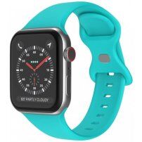 Szilikon szíj pillangócsattal - Apple Watch 42mm / 41mm / 40mm / 38mm - türkizkék