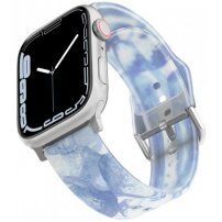 Átlátszó matt szilikon pánt - Apple Watch 42mm / 41mm / 40mm / 38mm - kék