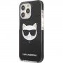 Karl Lagerfeld Choupette Head tok - iPhone 13 Pro Max - fekete
