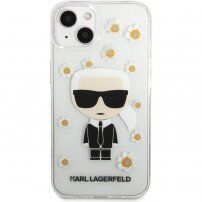 Karl Lagerfeld Ikonik Flower tok - iPhone 13 mini - átlátszó