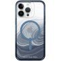GEAR4 D3O Milan Snap Blue Swirl átlátszó tok MagSafe -vel - iPhone 14 Pro Max - kék