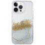 Átlátszó márvány tok díszkövekkel - iPhone 14 Pro Max - fehér