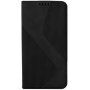 Bőr flip cover tok mintával - iPhone 13 mini - fekete