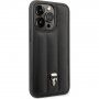 Karl Lagerfeld Quilted Puffy Ikonik Logo tok - iPhone 14 Pro - fekete