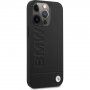 BMW Leather Hot Stamp tok - iPhone 14 Pro Max - fekete