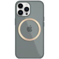 Fényes átlátszó tok MagSafe -vel - iPhone 14 Pro Max - szürke