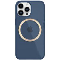 Fényes átlátszó tok MagSafe -vel - iPhone 14 Pro Max - sötétkék