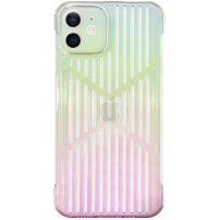 Átlátszó tükrös tok kivágásokkal - iPhone 11 - szivárvány