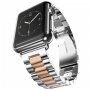 Luxus szíj rozsdamentes acélból - Apple Watch Ultra 49mm / 46mm / 45mm / 44mm / 42mm - ezüst bronzosított