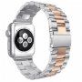 Luxus szíj rozsdamentes acélból - Apple Watch Ultra 49mm / 46mm / 45mm / 44mm / 42mm - ezüst bronzosított