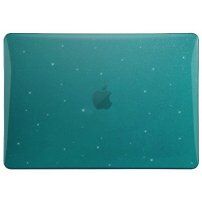 Fényes átlátszó tok csillámokkal - MacBook Air 13" (A2681 / A3113) - türkizkék