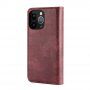 DG.MING 2in1 levehető flip cover tok - iPhone 13 Pro - borvörös