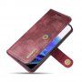 DG.MING 2in1 levehető flip cover tok - iPhone 13 Pro - borvörös